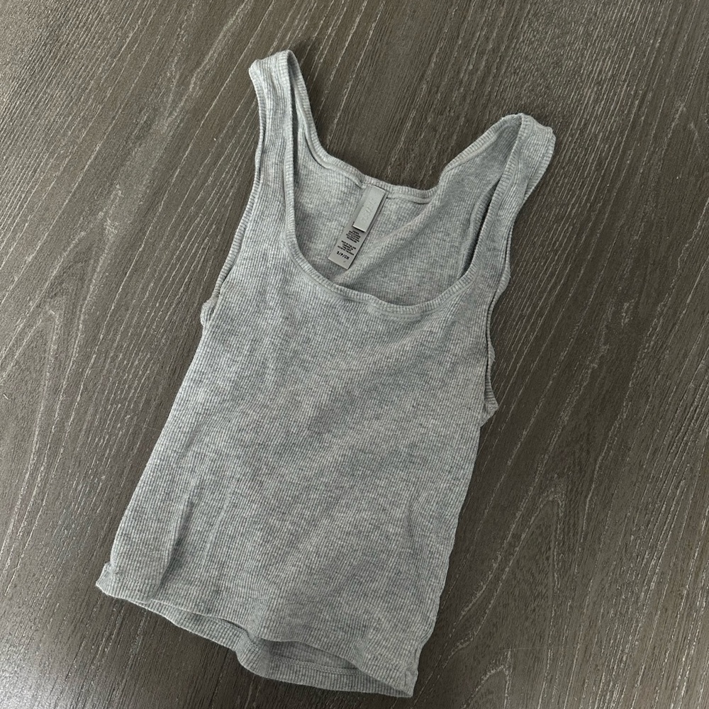 Skims light grey tank top